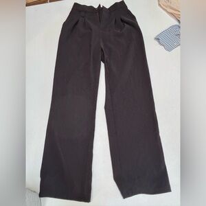 Classic Wide Leg Black Trousers slacks